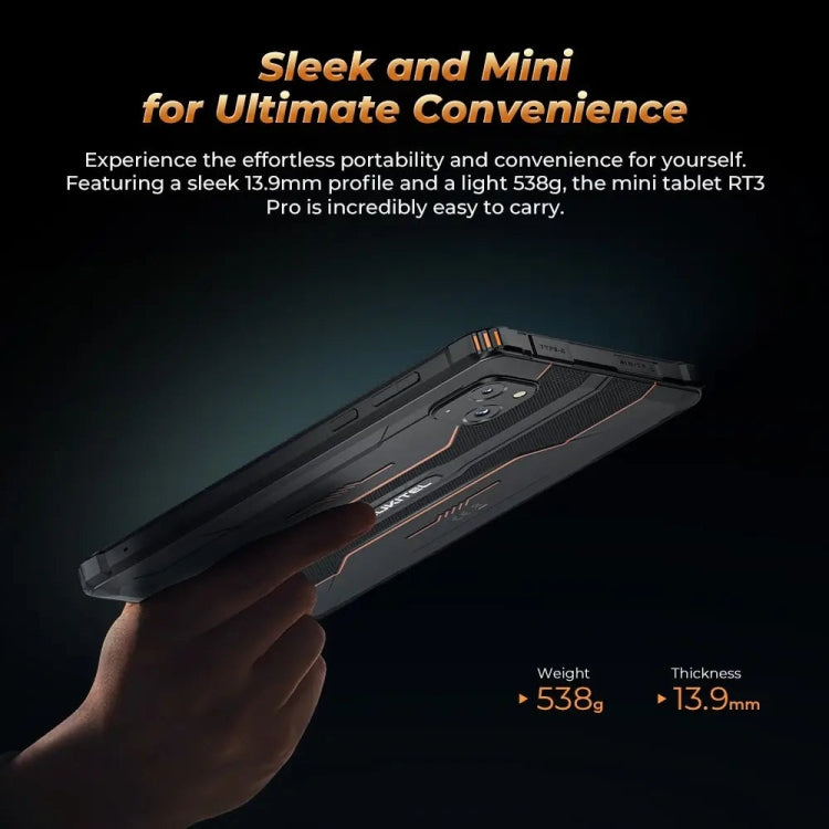 OUKITEL RT3 Pro 8英寸IP68/IP69K三防平板，4GB+128GB，安卓14 MediaTek G81八核 支持雙卡，4G網絡，歐規