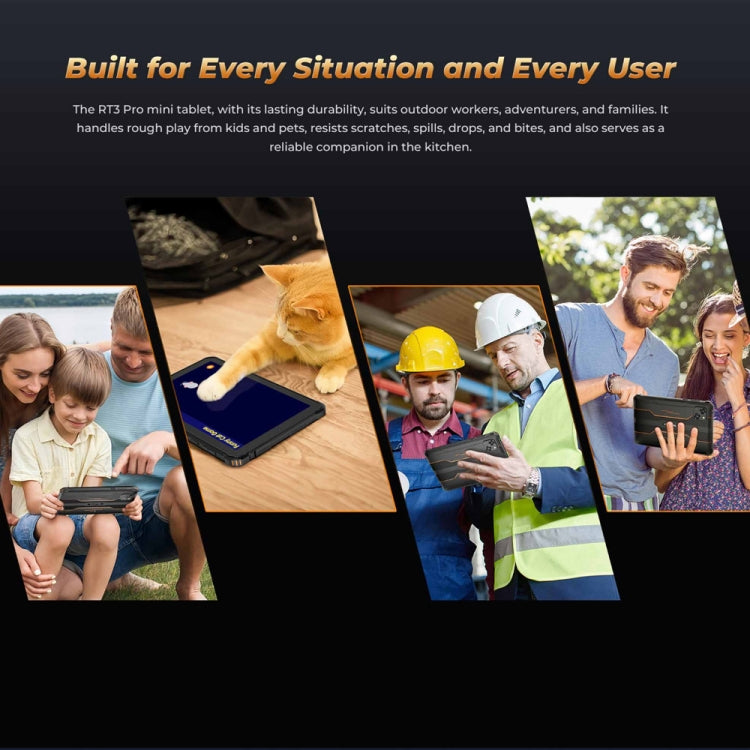 OUKITEL RT3 Pro 8英寸IP68/IP69K三防平板，4GB+128GB，安卓14 MediaTek G81八核 支持雙卡，4G網絡，歐規