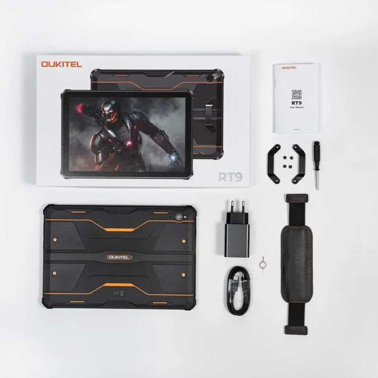 OUKITEL RT9 11英寸IP68/IP69K三防平板，6GB+256GB，安卓14 紫光展銳T606四核 支持雙卡，4G網絡，歐規