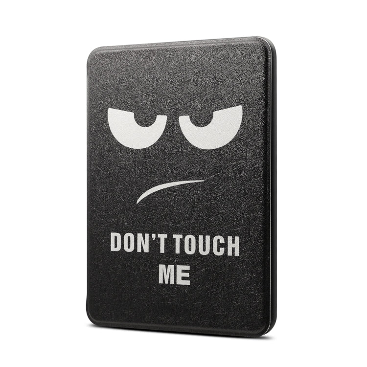 小黑眼睛圖案 適用於亞馬遜 Kindle Paperwhite 4  电子書彩繪電壓皮套 帶智能休眠功能