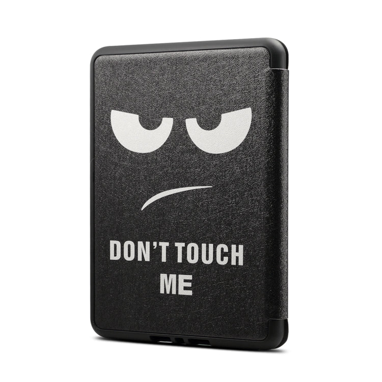 小黑眼睛圖案 適用於亞馬遜 Kindle Paperwhite 4  电子書彩繪電壓皮套 帶智能休眠功能