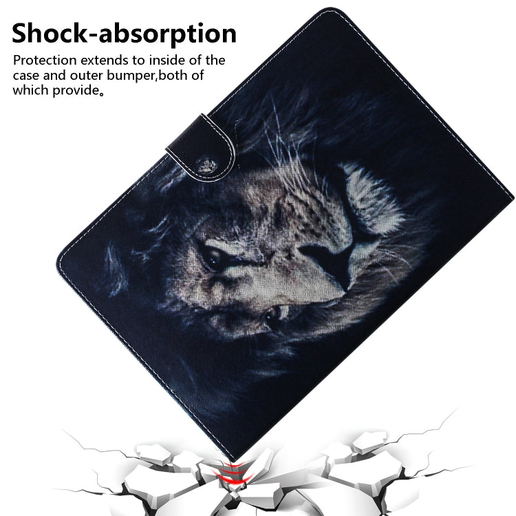適用於華為 Huawei MediaPad M5 Lite 8 / 榮耀 Tab 5 獅子圖案左右開皮套 帶支架&卡槽&錢包