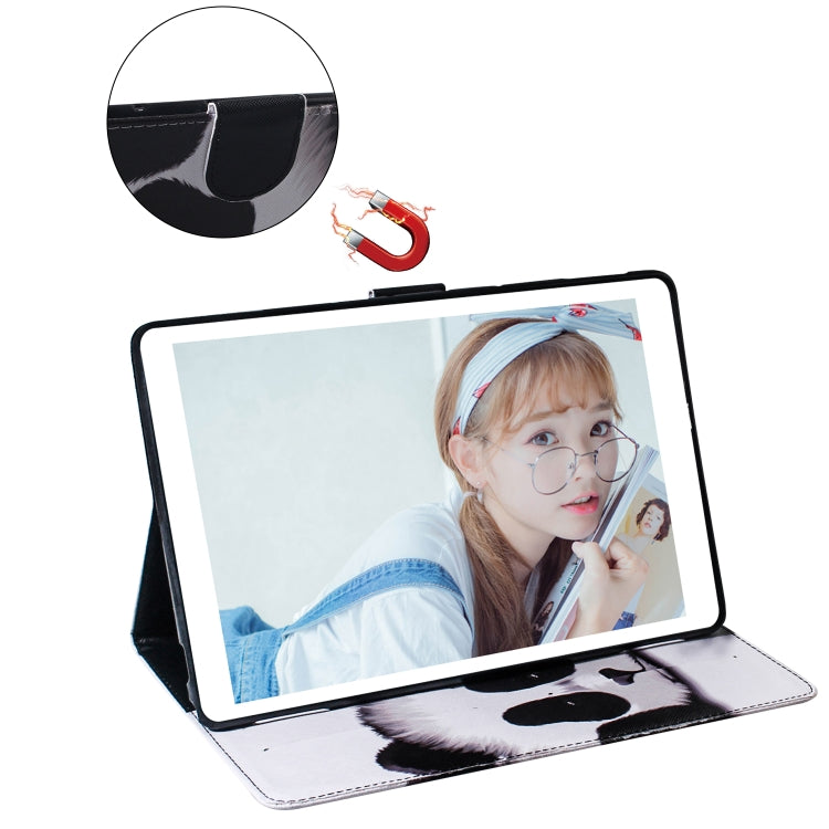 適用於華為 Huawei MediaPad T5 熊貓圖案左右開皮套 帶支架&卡槽&錢包