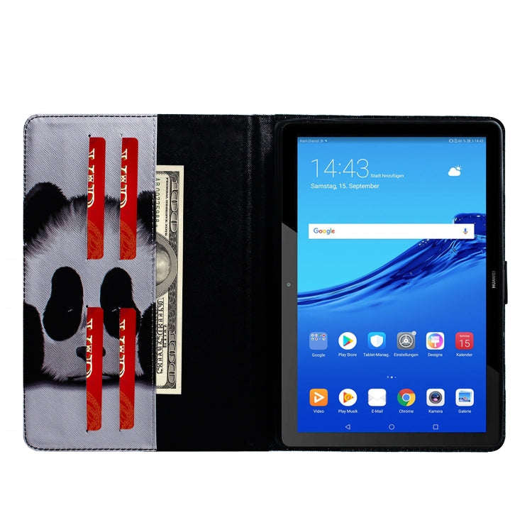 適用於華為 Huawei MediaPad T5 熊貓圖案左右開皮套 帶支架&卡槽&錢包