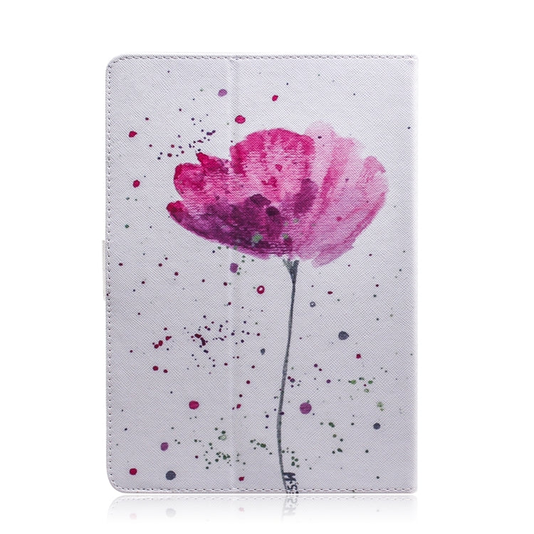 適用於亞馬遜 Kindle Paperwhite 4  / 3 / 2 / 1 紫蘭花圖案左右開皮套 帶支架&卡槽&錢包