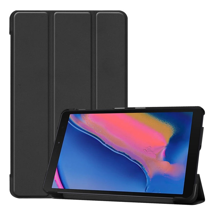 適用於Galaxy Tab A 8.0  P205 / P200 卡斯特紋左右開平板皮套 帶三折支架