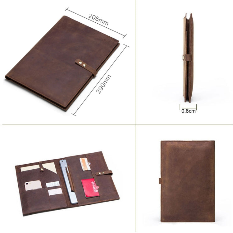 CF2002 適用於iPad Pro 10.5 inch 復古瘋馬紋搭扣多功能平板電腦保護皮套 帶手機/筆記本袋&卡槽, For iPad Pro 10.5 inch