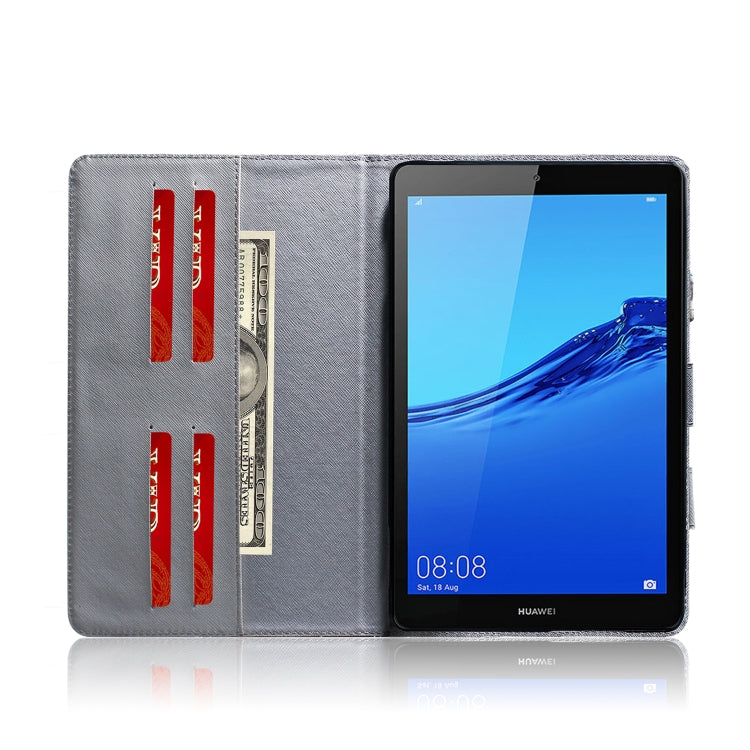 適用於華為 MediaPad M5 Lite 8 / 榮耀 Tab 5 巴哥犬圖案左右開皮套 帶支架&卡槽&錢包