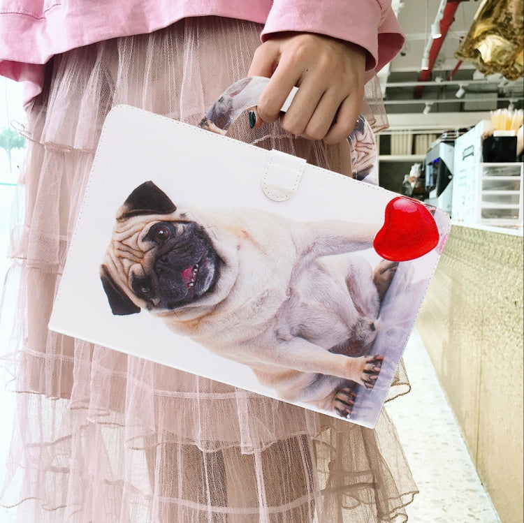 亞馬遜 Kindle Paperwhite 1 / 2 / 3 / 4  巴哥犬圖案左右開皮套 帶支架&卡槽&錢包