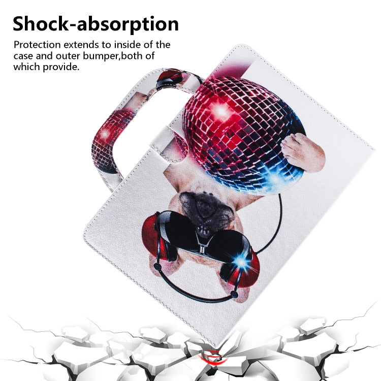 亞馬遜 Kindle Fire HD 10 2015/2017 時尚狗圖案左右開皮套 帶支架&卡槽&錢包