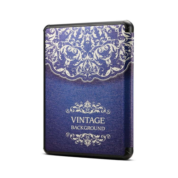 亞馬遜 Kindle 2019 歐式花藤圖案电子書彩繪電壓皮套 帶智能休眠功能