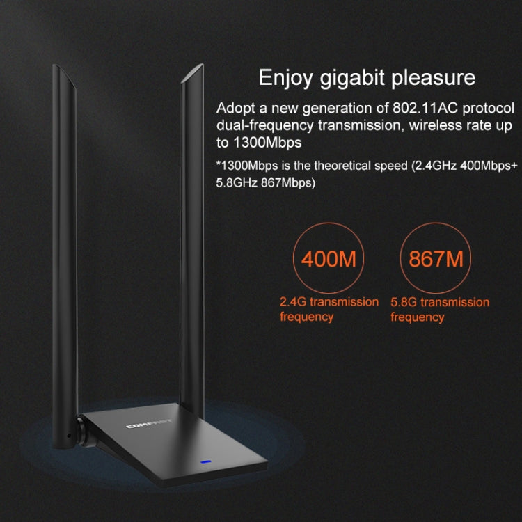 COMFAST CF-WU782ACV2 1300Mbps 雙頻無線網卡 Wifi USB適配器