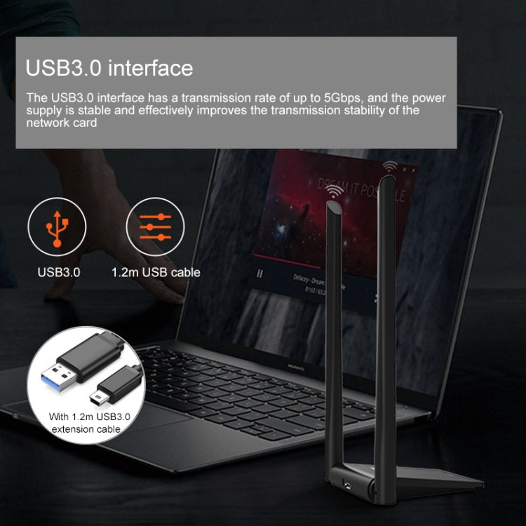 COMFAST CF-WU782ACV2 1300Mbps 雙頻無線網卡 Wifi USB適配器