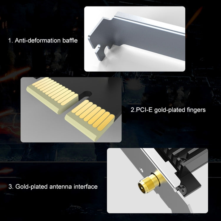 COMFAST CF-AX200 PRO 3000Mbps 藍牙PCI-E無線網卡