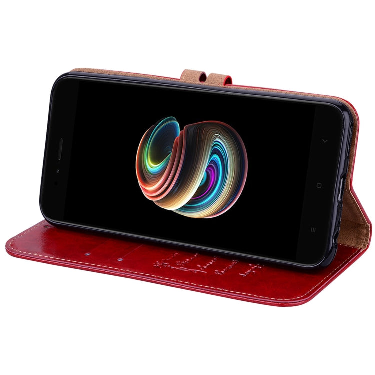 適用於小米 Mi A1 & 5X 商務風油蠟紋左右開皮套帶支架和卡槽和錢包和手繩