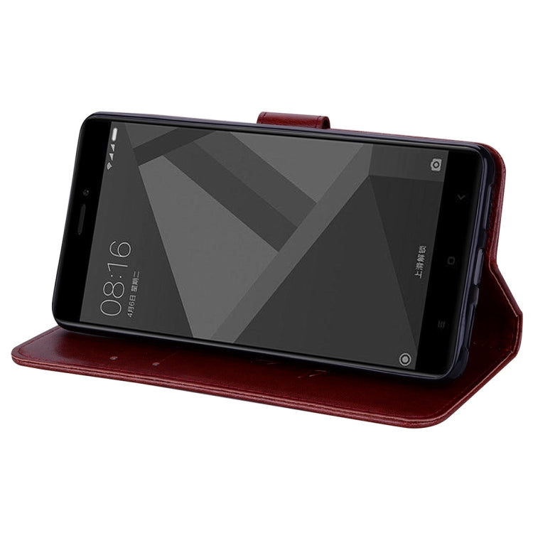 適用於小米 紅米Note 4X玫瑰壓花圖案左右開皮套帶支架和卡槽和錢包