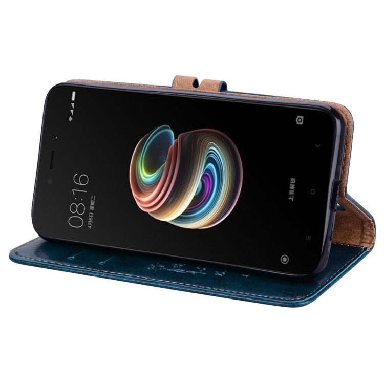 適用於小米紅米5A 商務風油蠟紋左右開皮套帶支架和卡槽和錢包和手繩