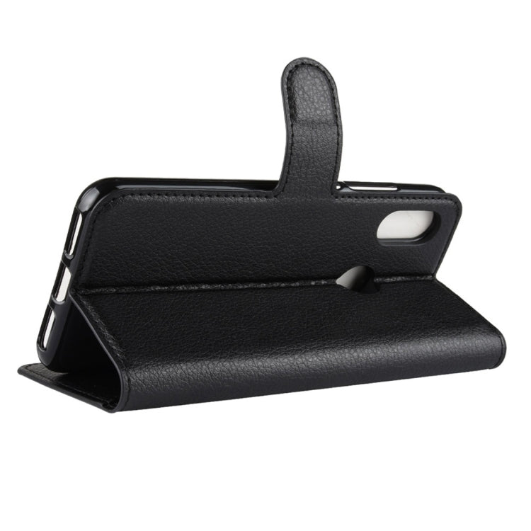 適用於小米 紅米 6 Pro / Mi A2 Lite 荔枝紋左右開皮套 帶錢包&支架&卡槽