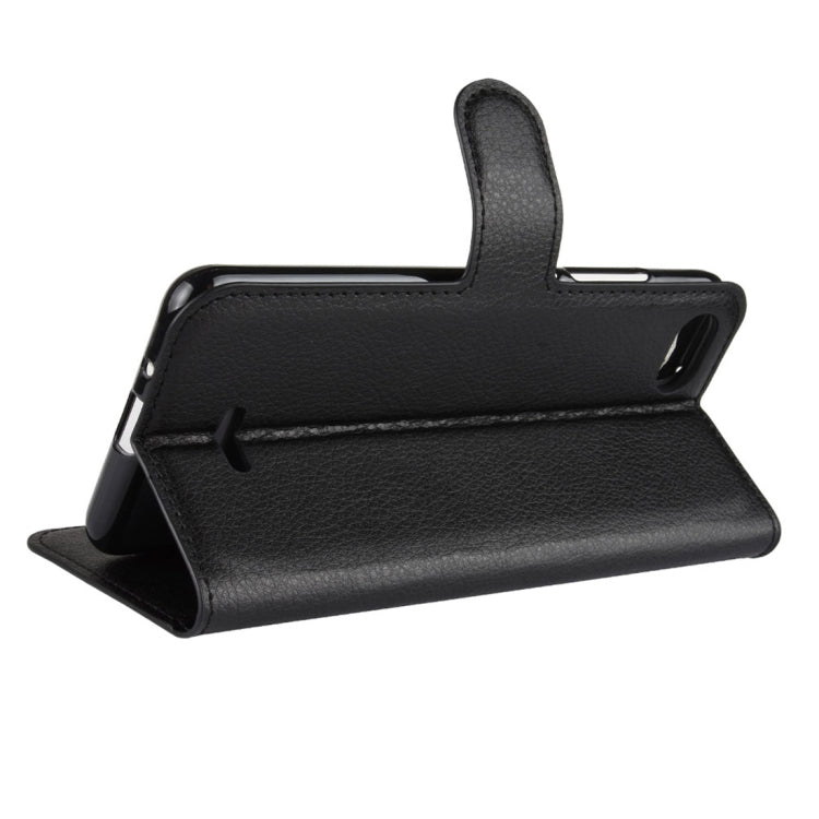 適用於小米 紅米 6A 荔枝紋左右開皮套 帶錢包&支架&卡槽