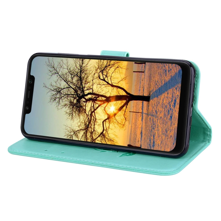 適用於小米 Pocophone F1 玫瑰壓紋左右翻蓋皮套 帶支架&卡槽&錢包