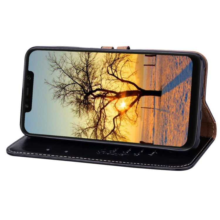 適用於小米 Pocophone F1 男女商務款油蠟紋左右翻蓋皮套 帶支架&卡槽&錢包