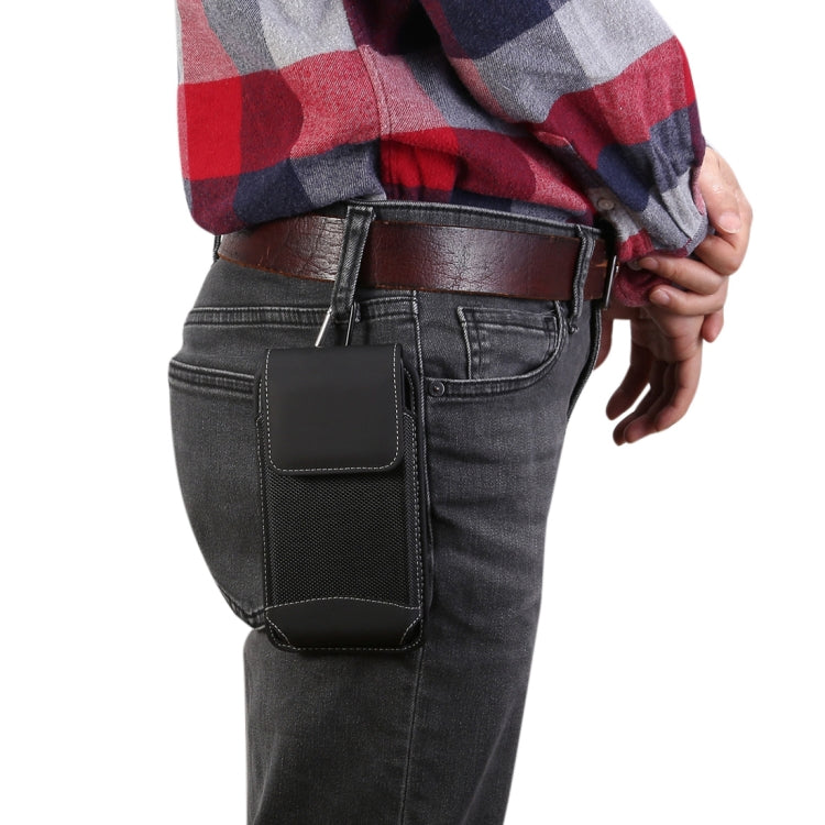 6.4-6.5英寸牛津布男士手機通用掛腰皮套帶登山扣