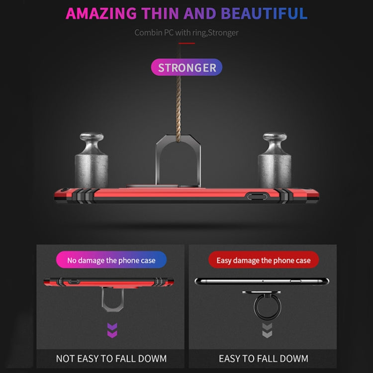 適用於小米Xiaomi Mi 92018 TPU + PC軍士盔甲防摔保護殼，帶360度旋轉支架