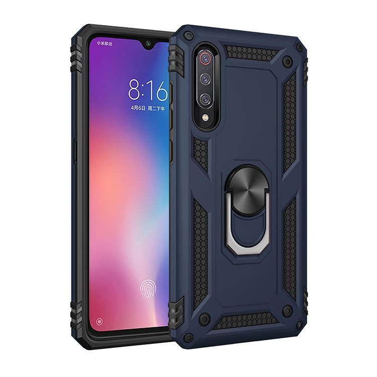 適用於小米Xiaomi Mi 92018 TPU + PC軍士盔甲防摔保護殼，帶360度旋轉支架