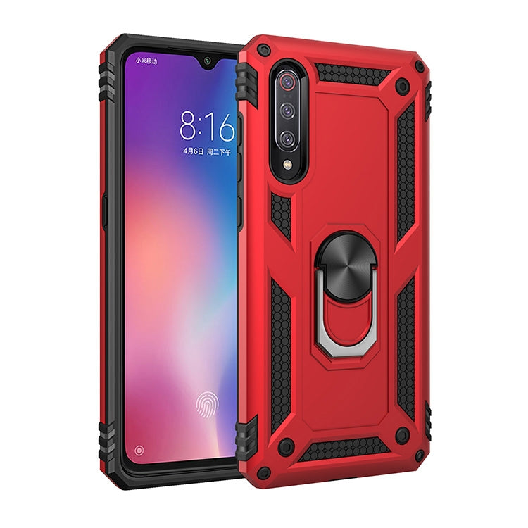 適用於小米Xiaomi Mi 92018 TPU + PC軍士盔甲防摔保護殼，帶360度旋轉支架