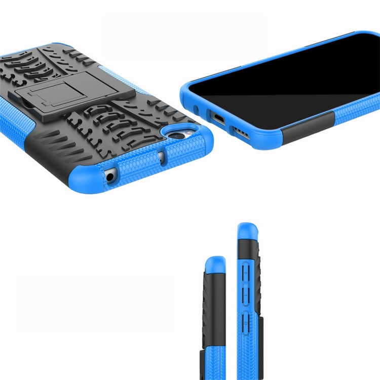 適用於小米 紅米 Go 炫彩輪胎紋TPU+PC防摔手機保護殼 帶支架