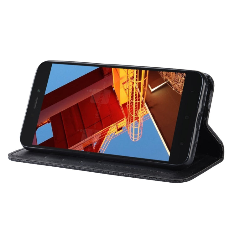 適用於小米 Redmi Go 磁扣復古紋左右翻蓋皮套 帶支架&卡槽&錢包