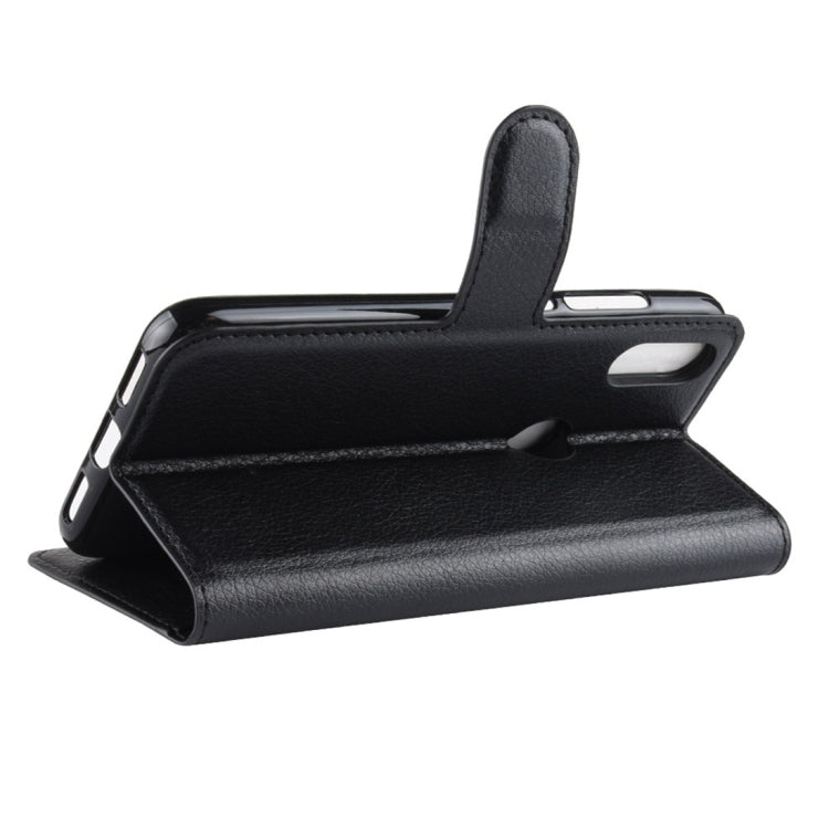 適用於小米 紅米 Note 7 荔枝紋左右開皮套 帶錢包&支架&卡槽