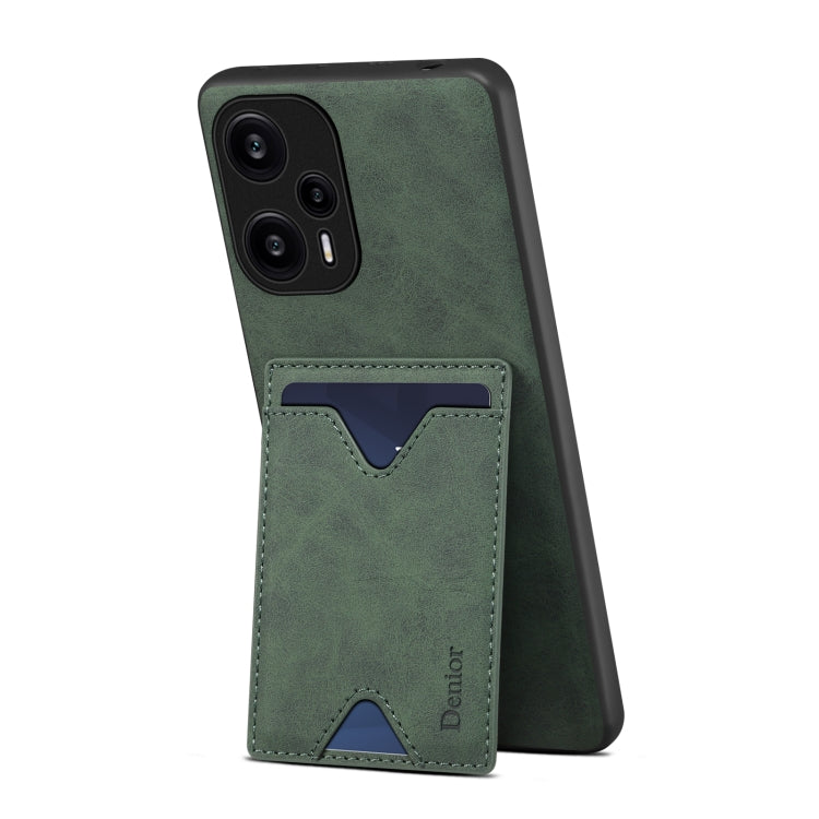 Denior PU皮后蓋插卡支架手機殼 適用於 小米 Redmi Note 12 Turbo / Poco F5