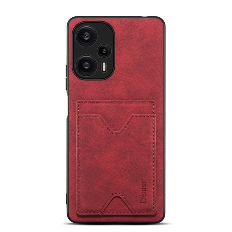 Denior PU皮后蓋插卡支架手機殼 適用於 小米 Redmi Note 12 Turbo / Poco F5