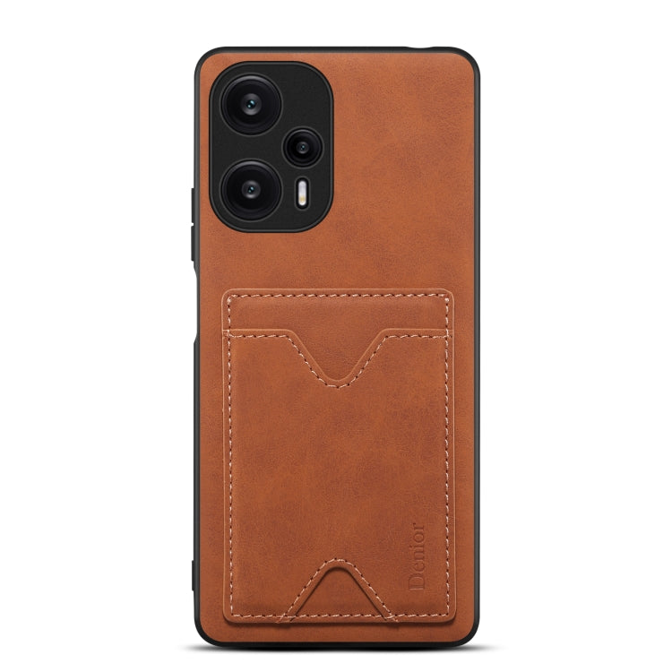 Denior PU皮后蓋插卡支架手機殼 適用於 小米 Redmi Note 12 Turbo / Poco F5
