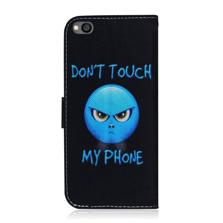 適用於小米 紅米 Go 憤怒圖案 彩繪左右開皮套，帶支架&卡槽&錢包