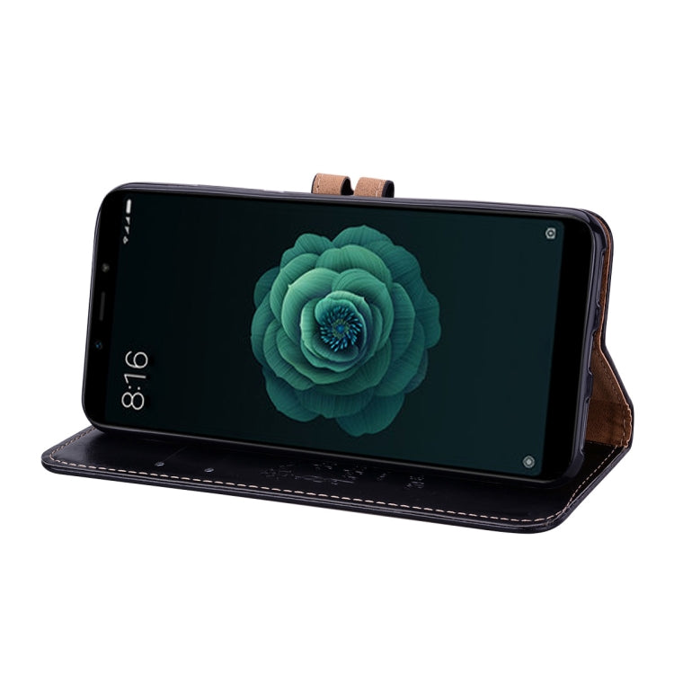 適用於小米 Mi 6X / A2 男女商務款油蠟紋左右翻蓋皮套帶支架&卡槽&錢包