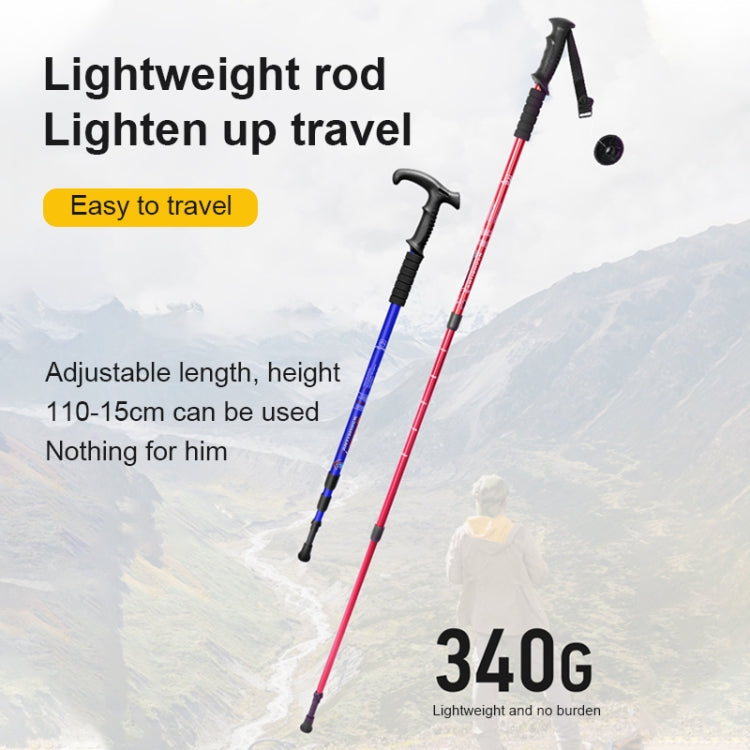 132cm Telescopic Outdoor Three-section Trekking Pole