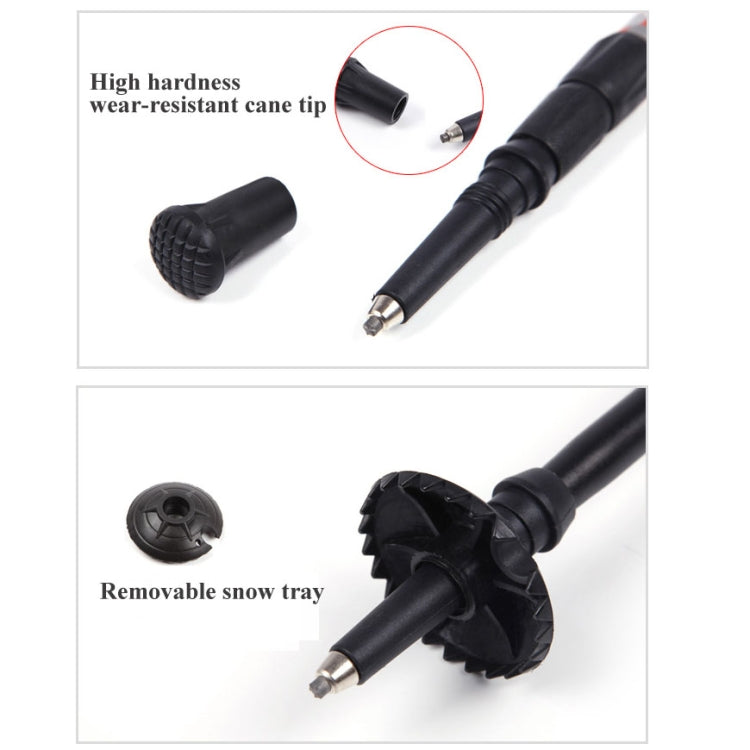 登山直柄四節手杖