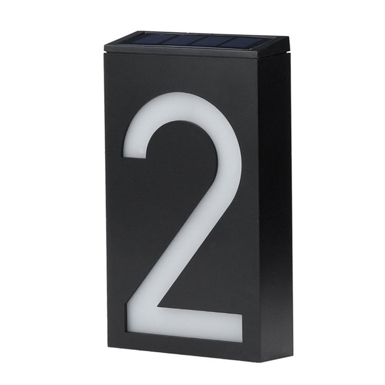 0.36W Solar Powered Wall Mount 6 LEDs Lighting Doorplate Lamp House Number Porch Lights with Solar Pannel(1)