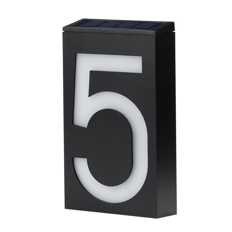 0.36W Solar Powered Wall Mount 6 LEDs Lighting Doorplate Lamp House Number Porch Lights with Solar Pannel(1)