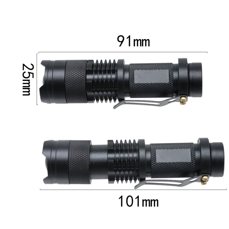 Q5 Mini LED Flashlights Telescopic Zoom 3 Mode Waterproof Torch Penlight