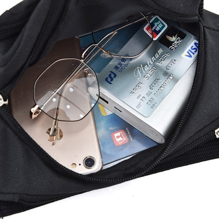 純色多功能休閑腰包防水胸包情侶包