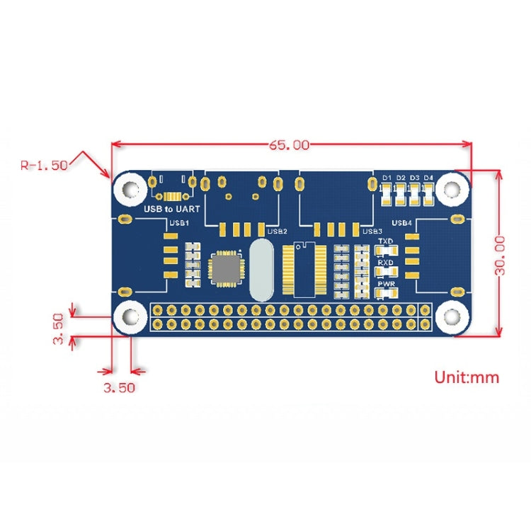 Raspberry Pi的4端口USB HUB HAT