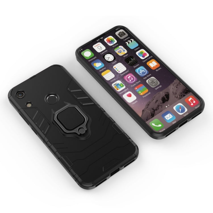 適用於華為榮耀暢玩8A 指環鋼鐵俠 PC + TPU防摔防震保護套