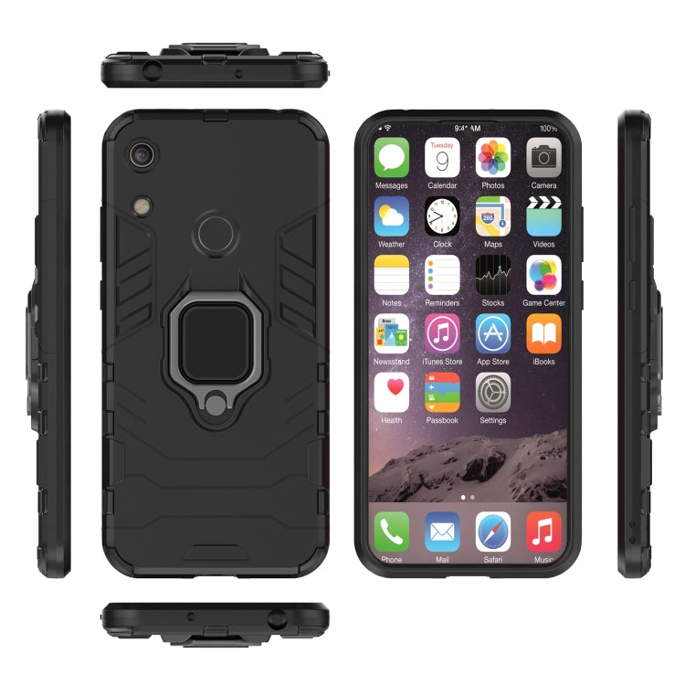 適用於華為榮耀暢玩8A 指環鋼鐵俠 PC + TPU防摔防震保護套