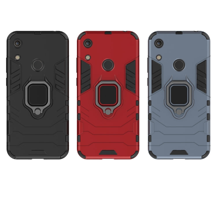 適用於華為榮耀暢玩8A 指環鋼鐵俠 PC + TPU防摔防震保護套