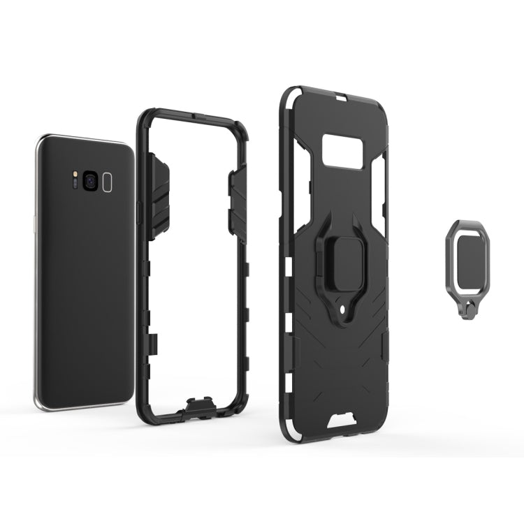 適用於三星Galaxy S8 Plus 指環鋼鐵俠 PC + TPU防摔防震保護套