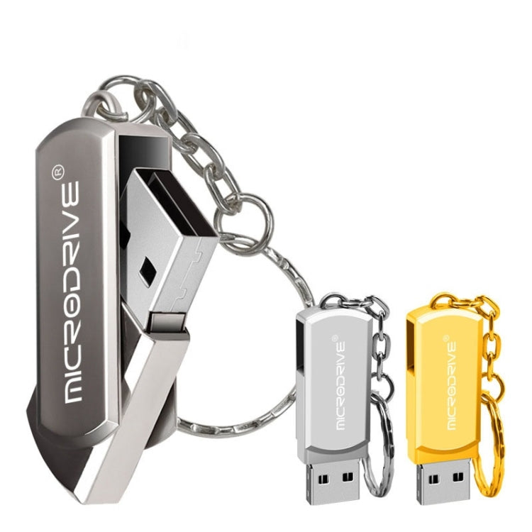 MicroDrive 128GB USB 2.0 創意個性金屬U盤帶鑰匙扣