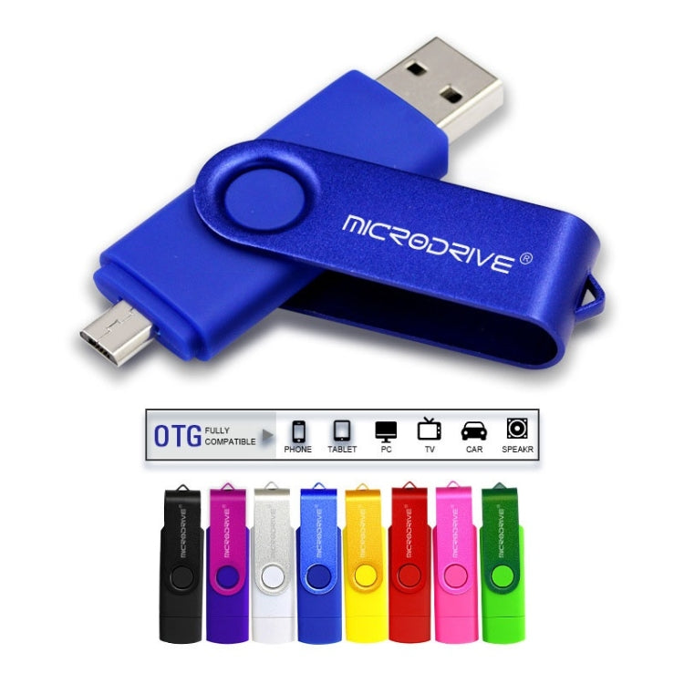 MicroDrive 8GB USB 2.0 手機電腦兩用旋轉OTG金屬U盤